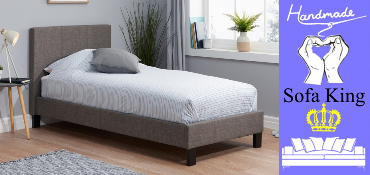 Hilton Single Bed Grey 90cm